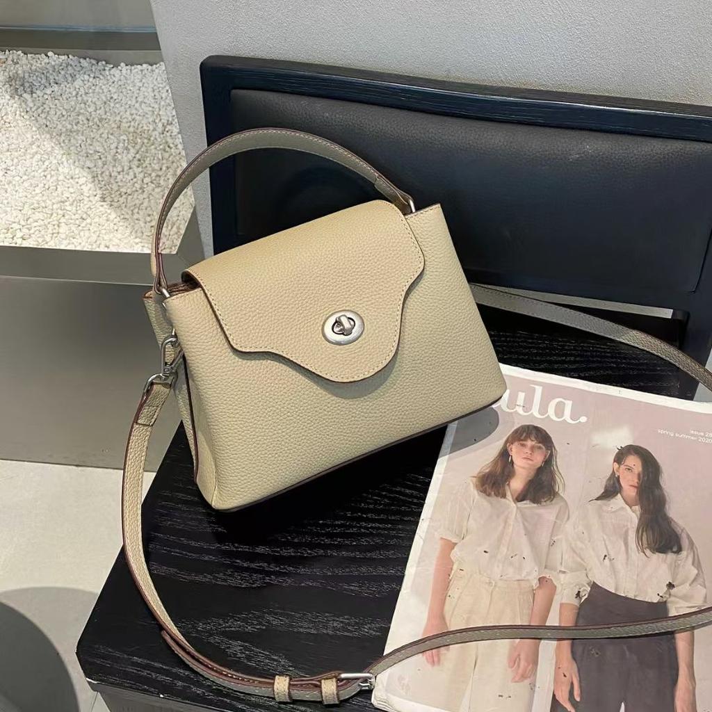 Leather women's bag summer new portable small square bag fashion trend shoulder bag, foreign style versatile oblique span bag