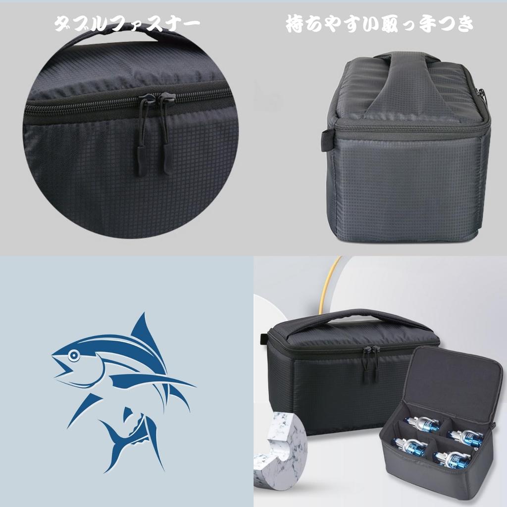 SCGEHA Reel Case, Reel Storage Bag, Fishing Reel Bag, Protective, Large Capacity Storage Case for Fishing Tackle (XL)