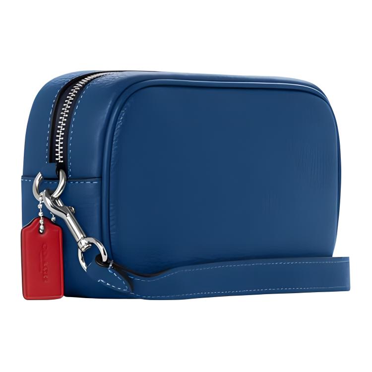 

Coach Jamie 18 Fashion Print Zipper Leather Wristlet Clutch Medium Women clutch Blue CH363-SVUPS Basic Set (Bag+Dust Bag)
