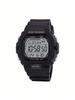 Men's Quartz Watch Black Case and Strap, Featuring Digital Display Time, Date, Calendar, Day Week, Multiple Functions. Sports. -1AVPF. LWS-2200H