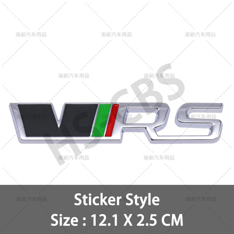 Metal 3D VRS Badge Car Front Grill Emblem VRS Rear Trunk JGHJ6 Decal Stickers For Fabia Octavia Rapid Superb Yeti Karoq Vision Kodiaq