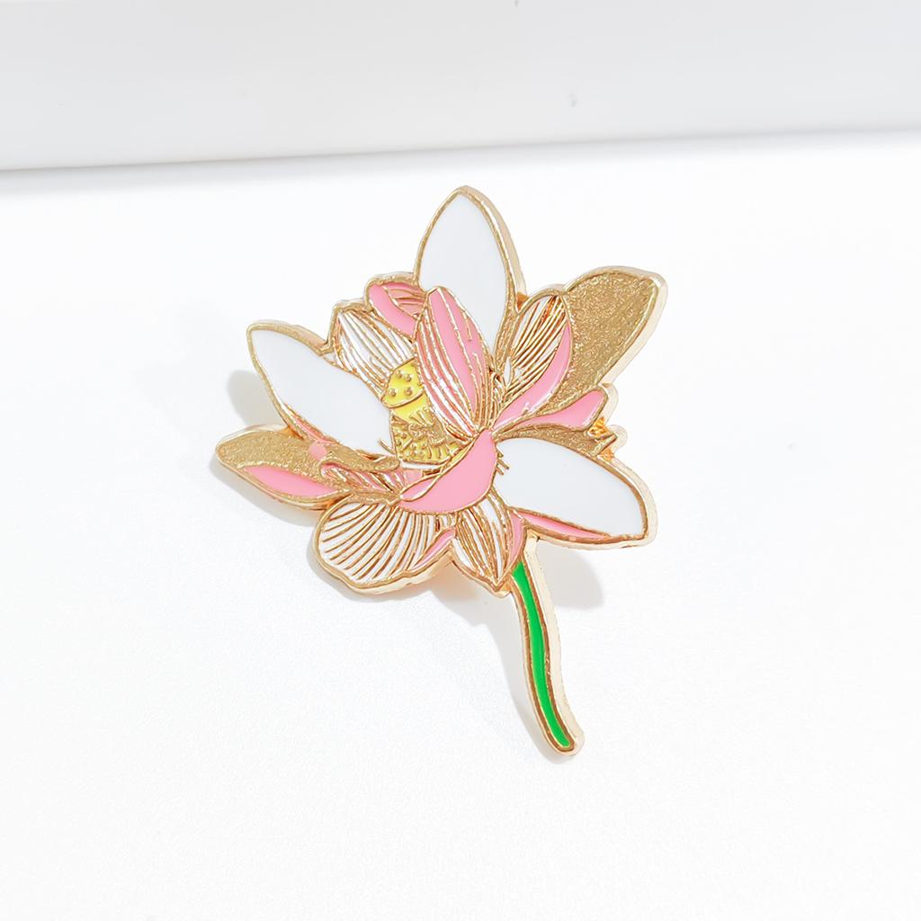 Kranich Hirsch Brosche Retro Lotus Koi Metall Abzeichen personalisierte kreative Pin Zubehör