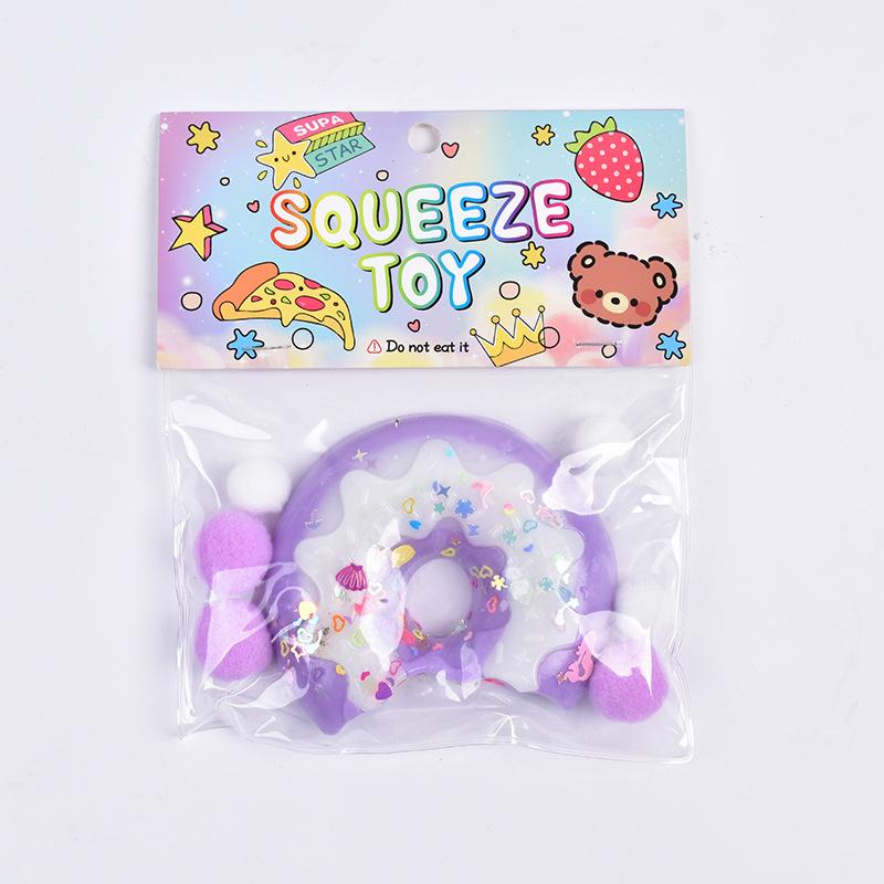 Simulated Food Play Pinch Le Donut Soft Rubber Donut Decompression Toy Decompression Mud Feeling High Value Pinch Le