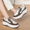 White Shoes for Women Autumn New Thick Sole Soft Leather Platform Bottom Breathable Versatile Women's Shoes