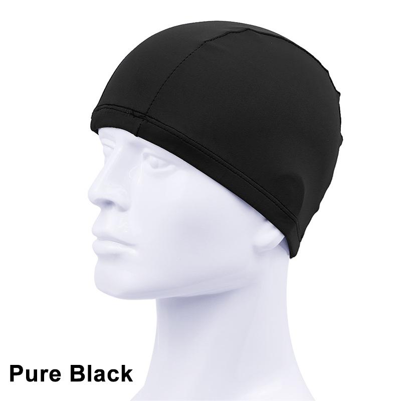 1Pcs Ultra-Thin Free Size Unisex Polyester Cloth Swimming Cap Protecting Ears Long Hair Water Sports Swimming Cap