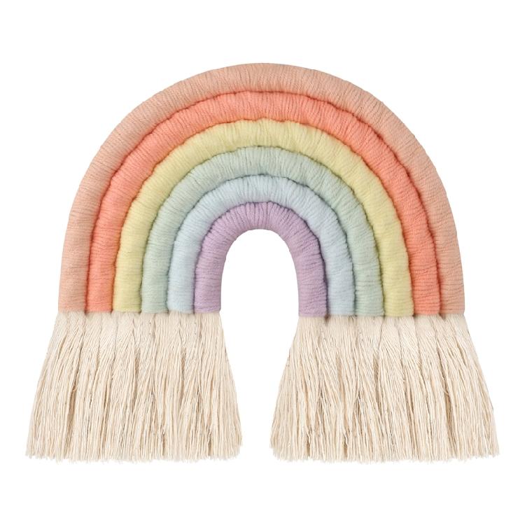 

Weaving Ornaments Nordic Kid Rooms Wall Hanging Rainbow Shaped 2 Sizes to Choose S