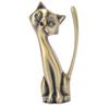 Cat Ring Holder Cat Statuette Style Zinc Alloy Sturdy Durable Retro Style Glossy Ring Organizer for Rings Jewelry