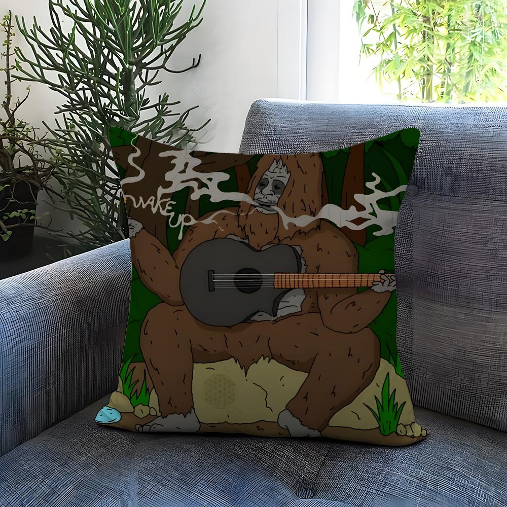 S-Sassy the SasquatchS Cushion Cover Comfortable Reversible Pillow Cover Ideal for Car Sofa Bedroom & Beyond