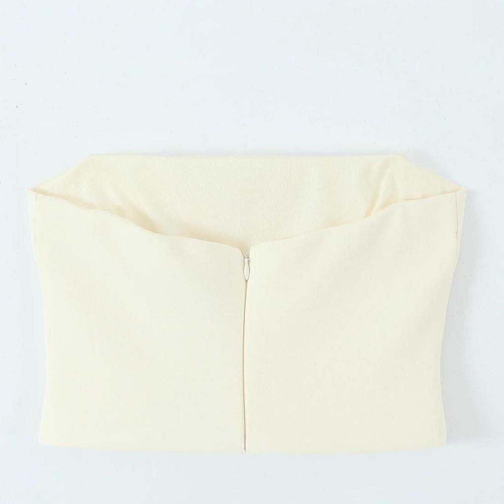 2025 Spring Women's European-American Puff Hem Silk Net Mini Dress