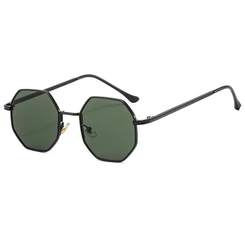Versatile Advanced Metal Polygonal Sunglasses Outdoor Driving Beach Travel UV Protection Street Photography Shades Eyeglasses