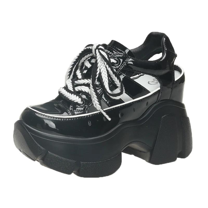 Fashion Ladies Shoes 2025 Brand Lace-up Women's Sandals Fashion Hollow Out Casual Sandals Women Hot Sale Baotou Platform Slipperszapatos