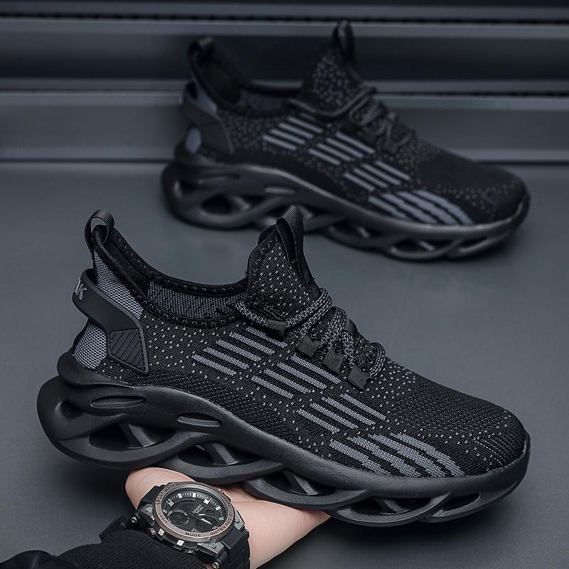 Men's Sneakers Ultra-light Running Shoes Casual Sports Shoes Fish Scales Large Size Fitness Tennis Shoes