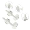 Bathroom Toilet Lid Screw White 2PCS Easy To Install Excellent Toughness 60*30mm Anti Aging High Quality Material