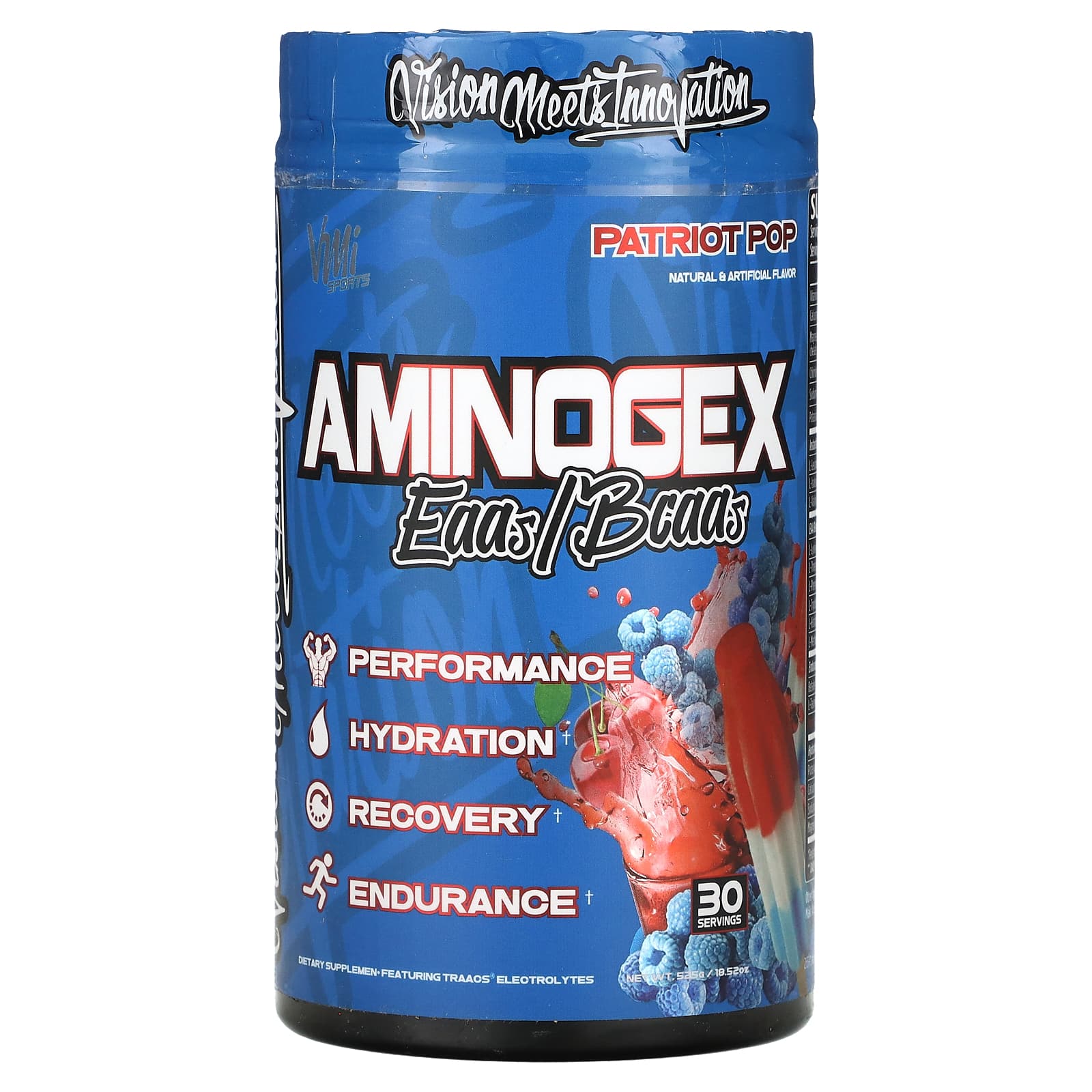 

VMI Sports, Aminogex, EAA/BCAA, Patriot Pop, 18.52 oz (525 g)