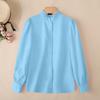 VONDA Elegant Women Casual Ruffled Stand Collar Long Sleeve Solid Color Buttons Blouse