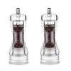 2pcs Pepper Mill And Salt Shaker Set Clear Acrylic Salt And Pepper Mill Adjustable Coarseness For Kitchen Dining Table Picnic