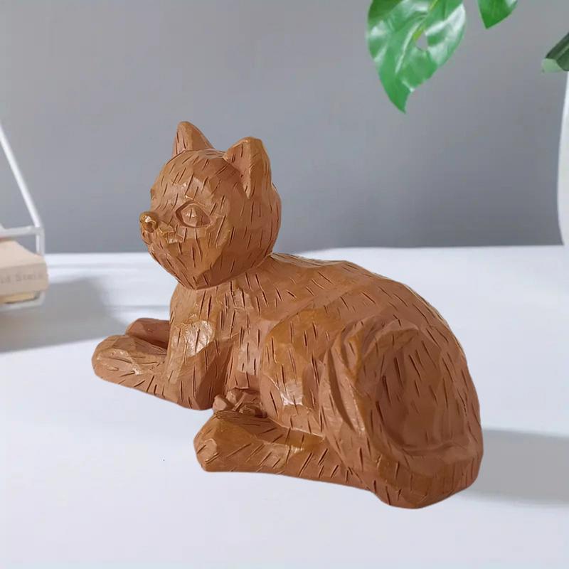 Cute Small Cats Figurine Handmade Carving Resin Cats Home Decoration Figurine Gift Cats Accessories Decoration Crafts Figurines