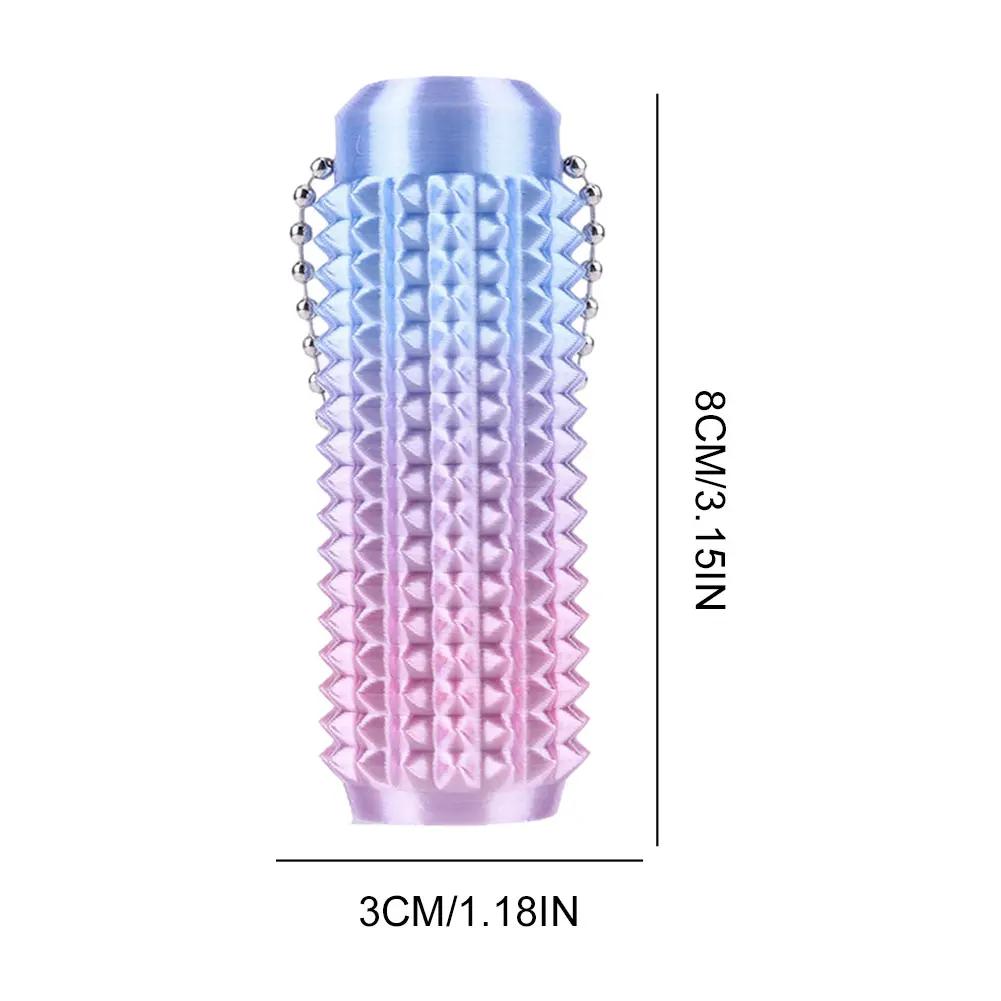 3D Printed Little Spiky Sensory Roller Toys Stress Relief Spiky Stim Tactile Keychain Mini Grippie Fidget Toys Keychain Pendant