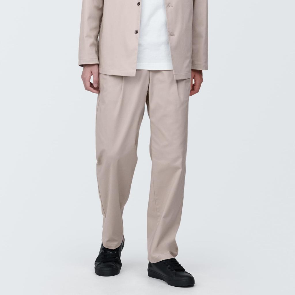 Buy MUJI Easy Tuck Wide Pants AE0WTA4S Light Beige XL Men's