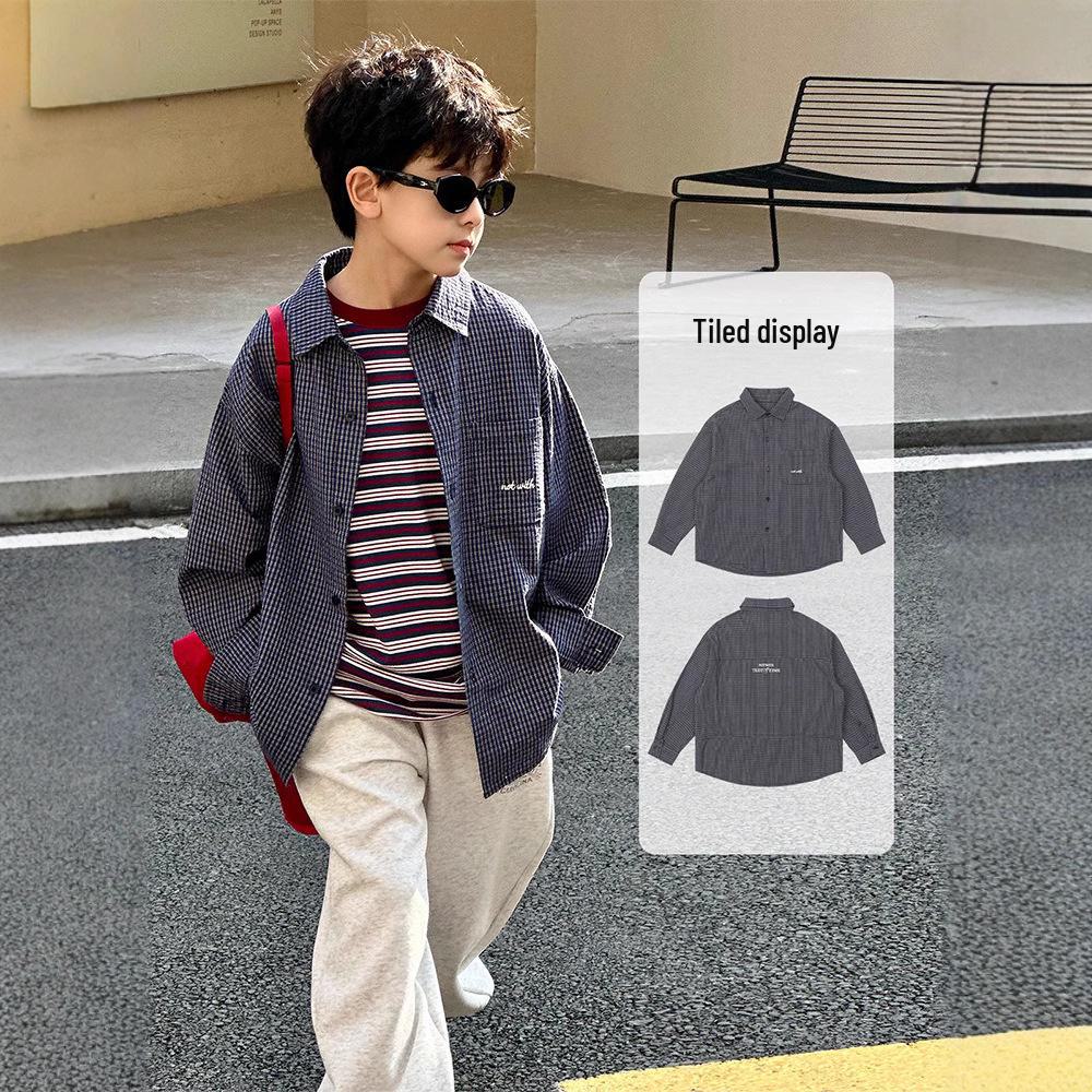 2025 Spring Retro Plaid Shirts for Boys and Girls