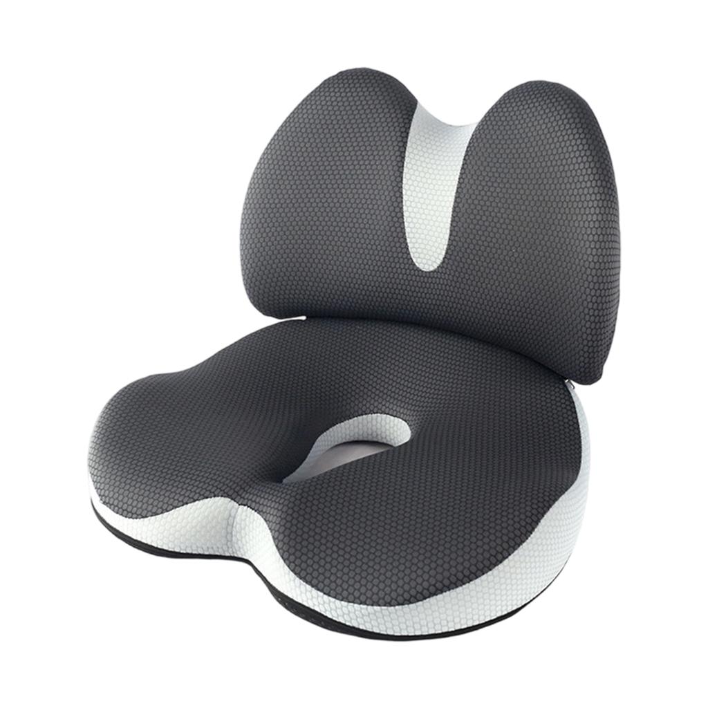 Ergonomic Lumbar Support Cushion and Cushion Set for Chair - Memory Foam Back with Hip Pad for Comfort and Posture Support