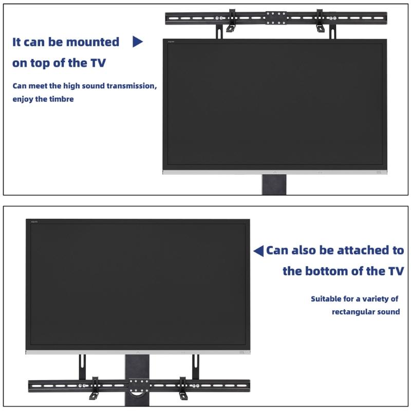 Adjustable TV Soundbar Bracket Made Of Steel for VESA 800x400mm TVs Easy Installation Mounting Bracket Heavy Duty