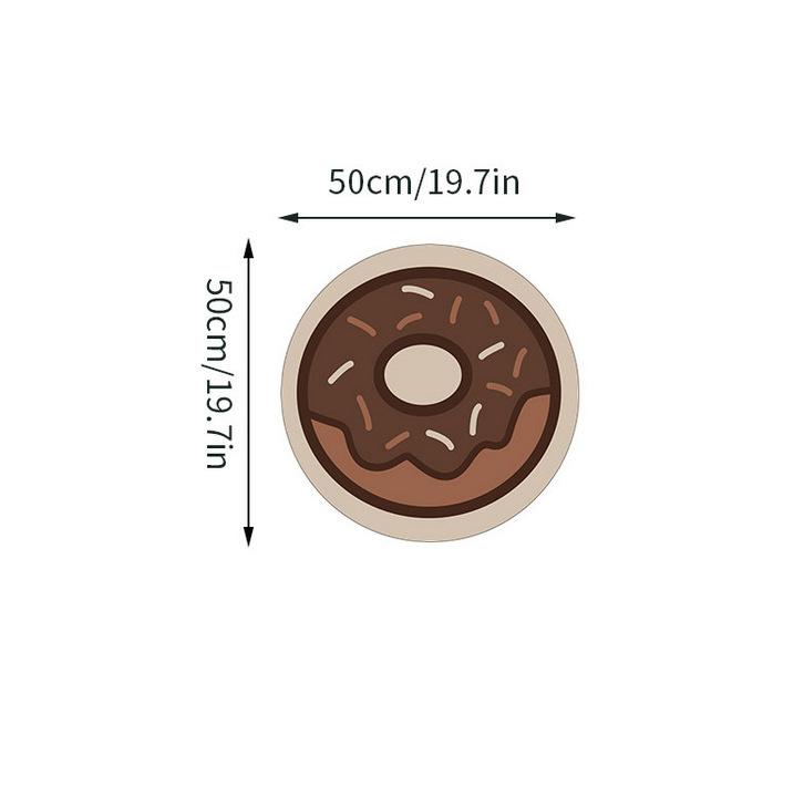 

Мультяшный милый кухонный коврик с едой для животных, нескользящий необрастающий кухонный коврик для спальни, ванной комнаты, входная дверь, коврики для домашних животных, домашний декор, ковер Tapis 50cmx50cm 1pc темно-коричневого