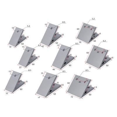 45 Degree Angle Bracket Aluminum Profile Fastener Corner Angle Bracket