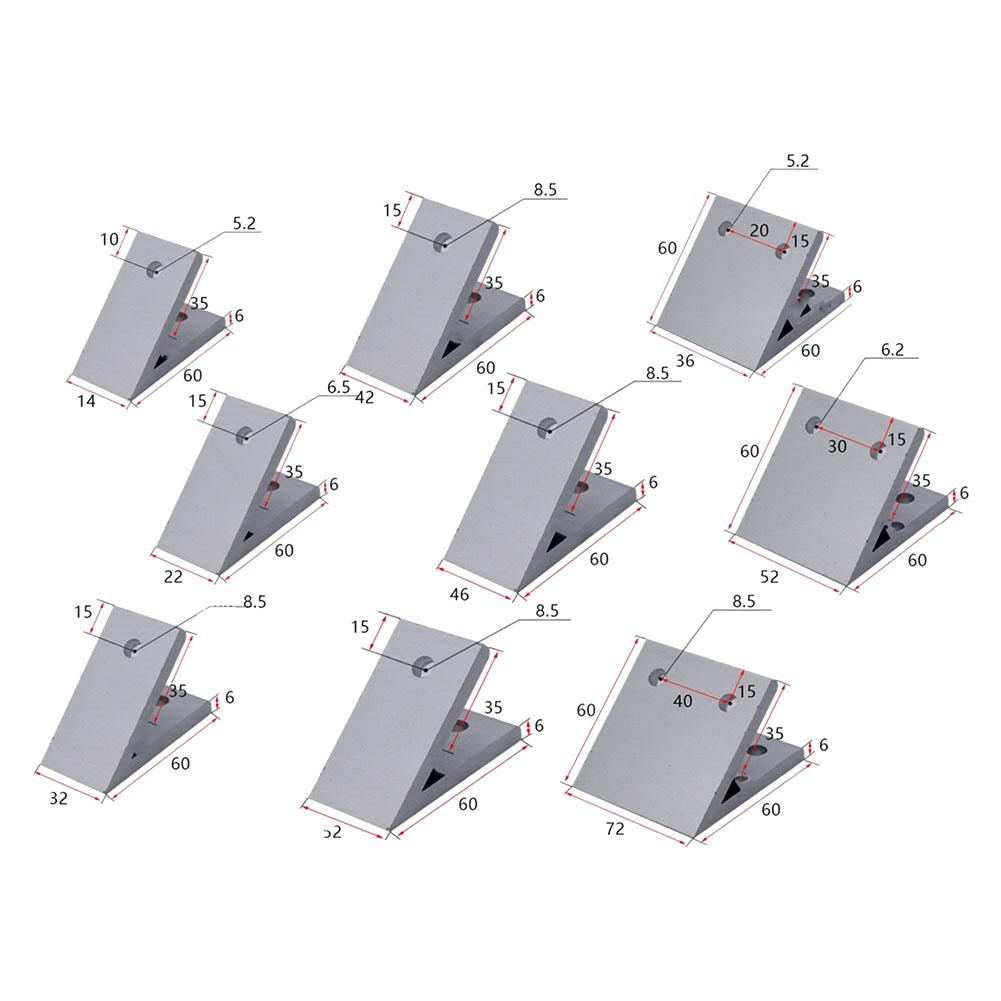 Robuster 45-Grad-Winkel für Aluminiumprofilsysteme