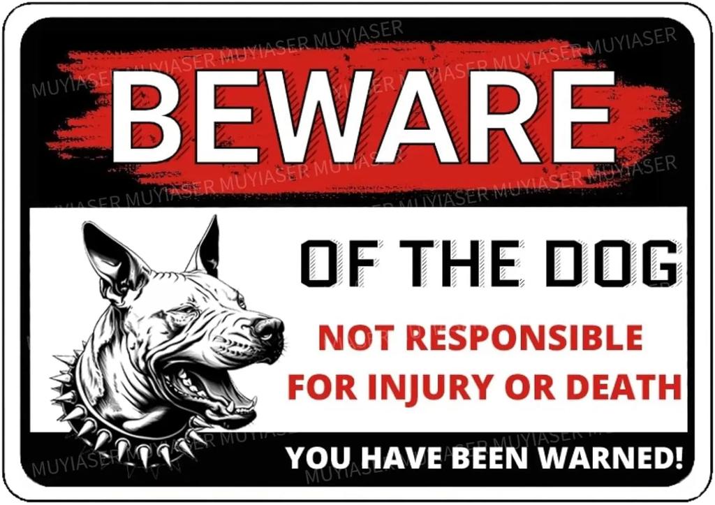Beware of The Dog Rottweiler You Have Been Warned Aluminum Sign Outdoor Yard Warning Perfect for Fence Yard Home Dec