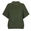 Shop   Women S Mock Neck verSatile Plain Short Sleeve Knit Beige Bom Wkn260045