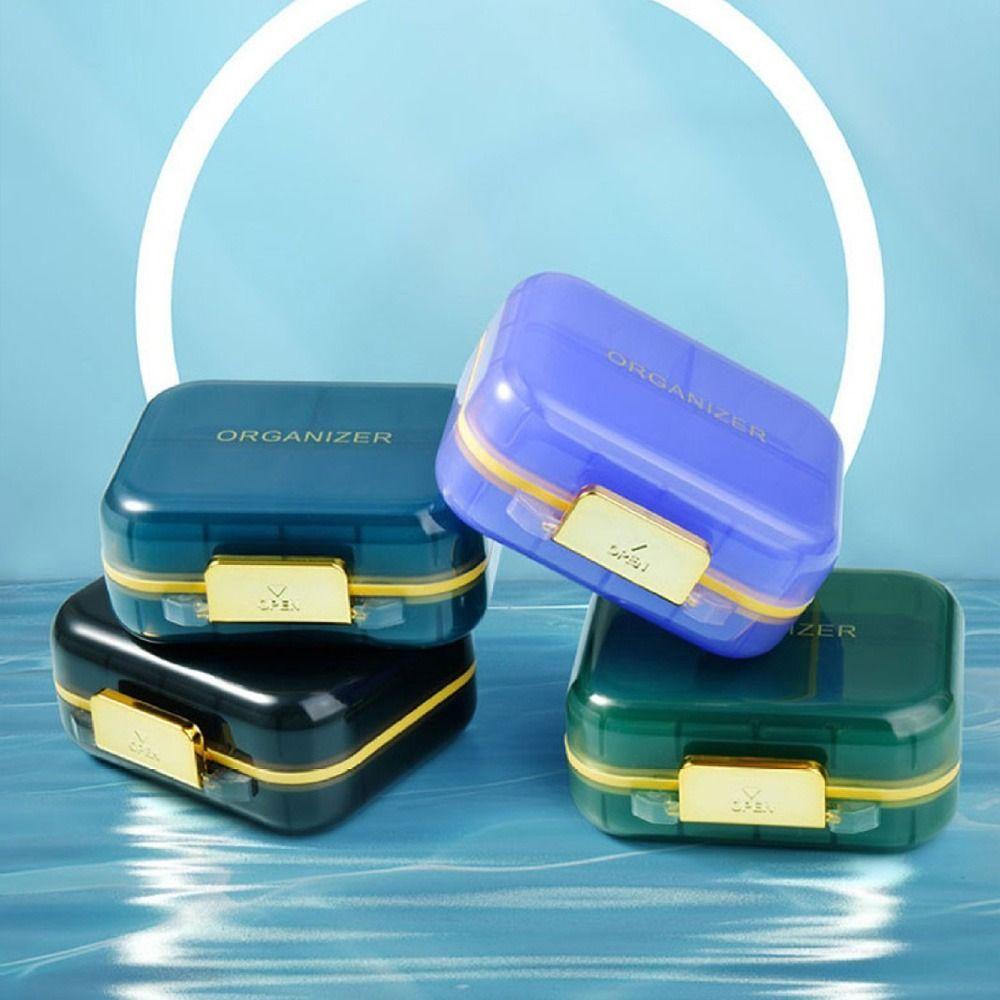 Mini Pill Box Plastic Half Transparent Tablet Dispenser Container Waterproof Moisture Proof Pill Organizer Case Travel Outdoor