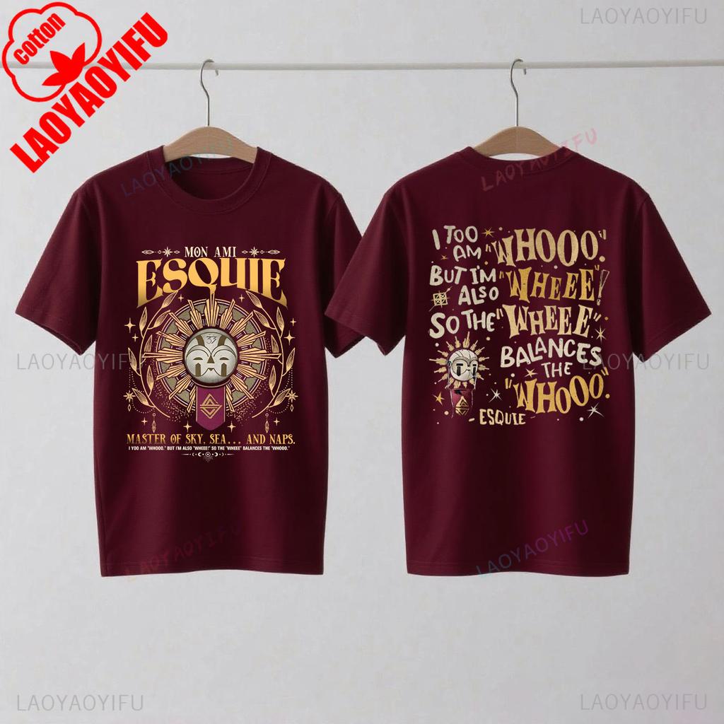 Koszulka Esquie Clair Obscur Expedition 33 Zabawna koszulka Esquie dla graczy dla fanów Prezent Moda letnia Casual Miękka bawełna Krótki rękaw Top