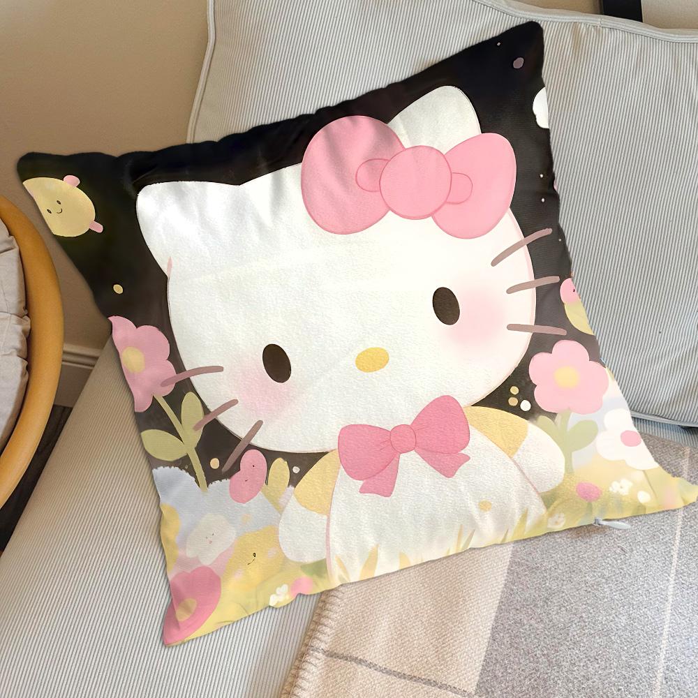Pillows Decorative Sofa Cushions Kawaii H-Hellocats Pillowcase 45X45 Cushion Cover Ornamental Pillow Cases Home Decor Items More
