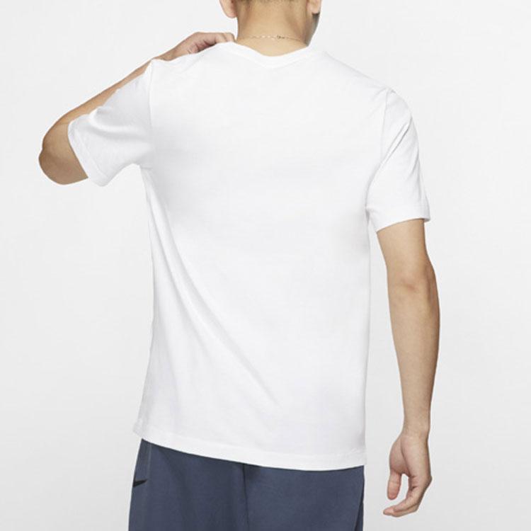 Nike Shiba Inu Print Round Neck Sports Short Sleeve T-Shirt Men Tops White CT6313-100