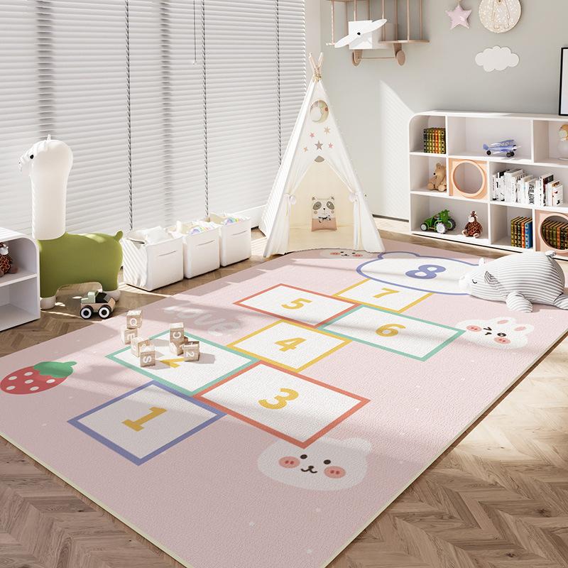 Children's Room Carpet Bedroom Cartoon Learning Reading Area Floor Mat Baby Climbing Mat Bedside Carpet Living Room