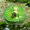 Floating Frog Decor for Pond Frog Ornament Figurine Statue Craft for Floating Lotus Flower Home Garden Decoration Photo Prop