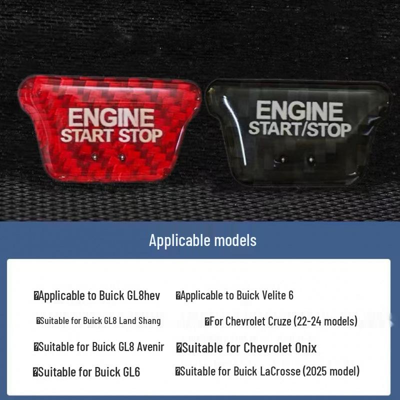 Real Carbon Fiber One-Button Start Ignition Sticker for BMW, Mercedes-Benz, VW, Toyota, Nissan, Honda, Suzuki