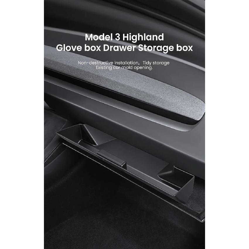 YZ For Tesla Model 3 Y Highland Juniper Central Control Glove Box Storage Box Car Storage Box Interior Interior Accessories