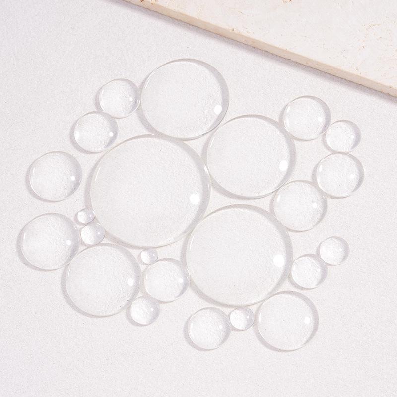 Clear Transparent Round Glass Cabochon 10/50 Pcs 6-40mm Flat Back for Scrapbooking Jewelry Making Craft Supplies