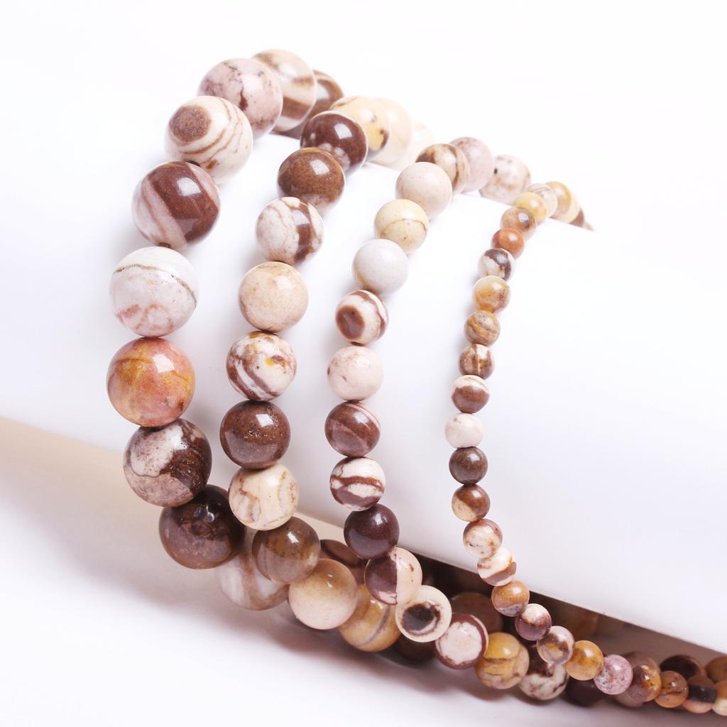 4/6/8/10mm A-String runde lose Perlen Naturstein lose Perlen für DIY Halskette Armband Schmuck