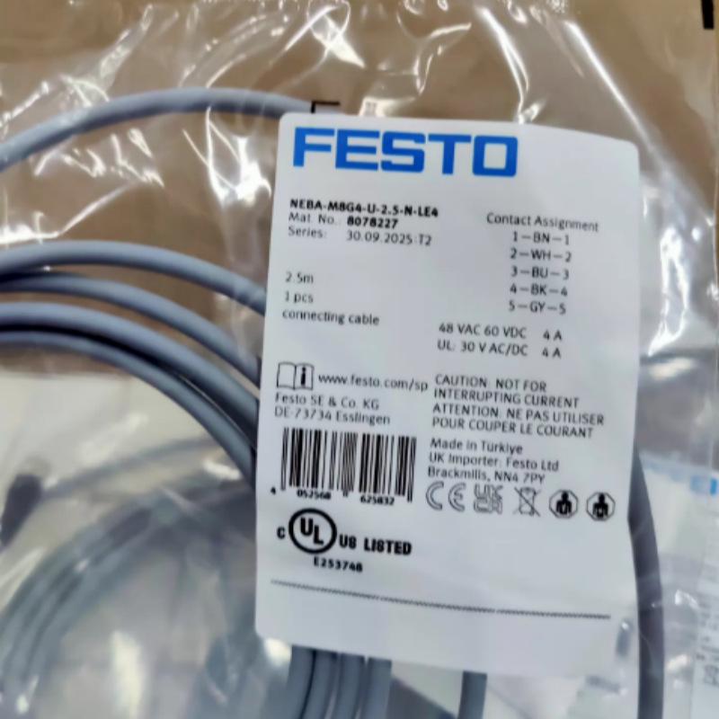FESTO Connection Cable - NEBA-M8G4-U-2.5-N-LE4 (8078227)