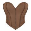Women S Black Matte Strapless Sexy Fitted Corset Top