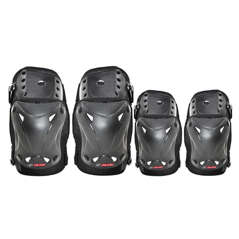 Adult Off-Road Motorcycle E-Scooter Safety Gear Set Knee Elbow Pads Cycling Skateboarding Extreme Sports