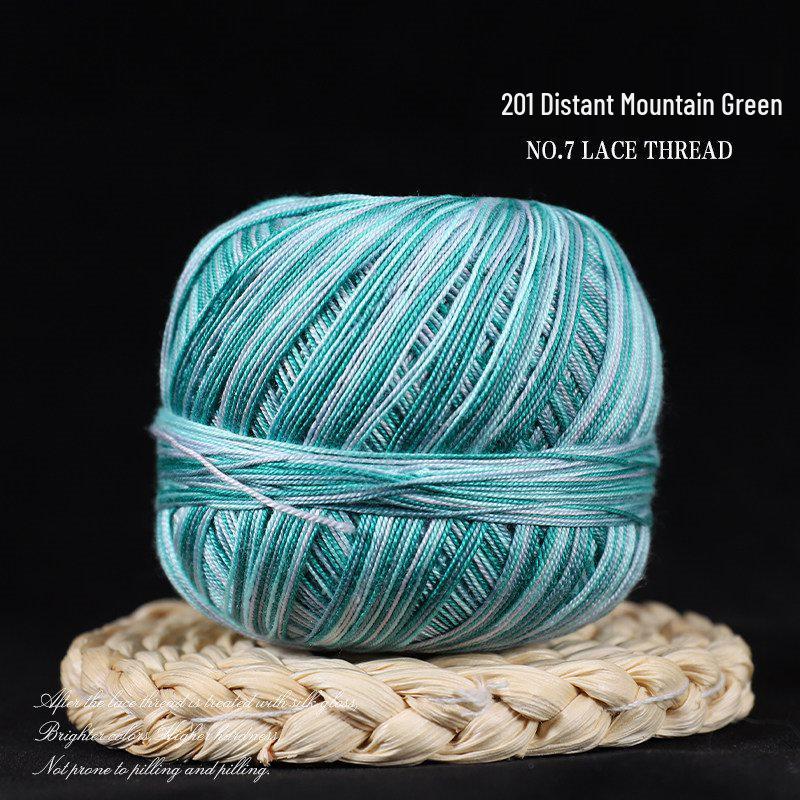 No. 7 Soft Silk Lace Yarn - Hand-Knitted, Strong Twist for Summer and Short Sleeves