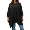 Women's Fashion Plus Size Loose,Fit Round Neck T,Shirt Color Top