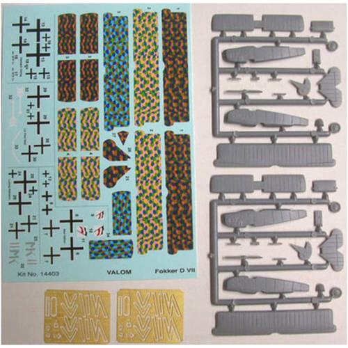 Barom 1/144 scale German Air Force Fokker D.7 Biplane Fighter Set of 2 Plastic Model Kits CV14403