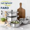 Cookware - SAN IGNACIO - Faro - 7 Pieces - Stainless Steel - Induction Compatible