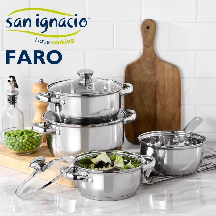 Cookware - SAN IGNACIO - Faro - 7 Pieces - Stainless Steel - Induction Compatible