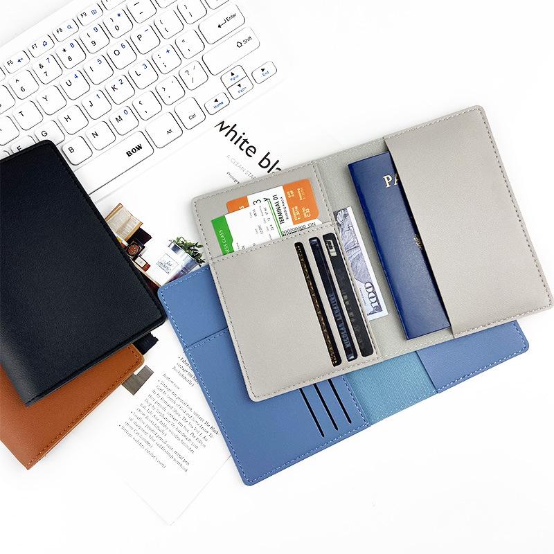 Customizable PU Leather Passport Holder Set with Multi-card Slots and Durable Protection